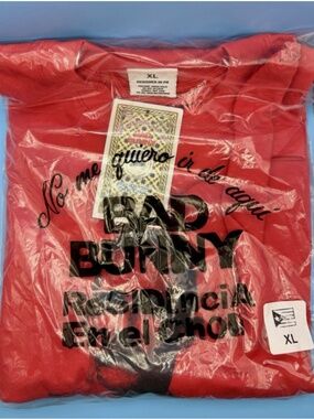 Bad Bunny DTMF Virgilio Dávila T-Shirt Red Size XL Puerto Rico